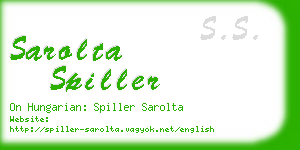 sarolta spiller business card